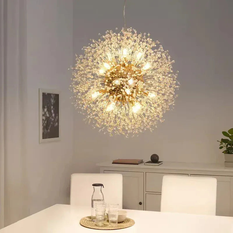 LampeHub Crystal Luxury Floor Lamp Dining Room Pendant Lamp Modern And Simple Led Living Room Study Room, Bedroom Bedside Decorative Lamp