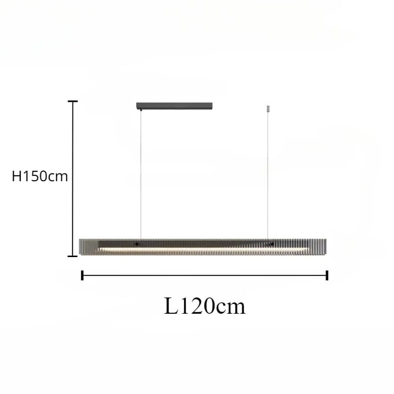 Dimensions – Luminaire suspension verre rectangulaire