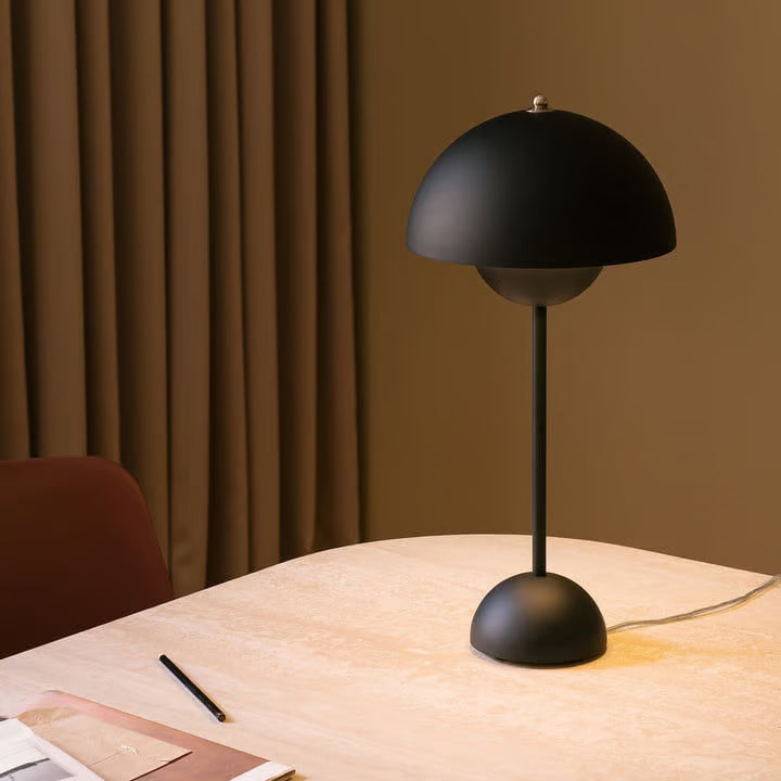 Ma boutique ampe de chevet Champignon Flowerpot Noir - Sans fil
