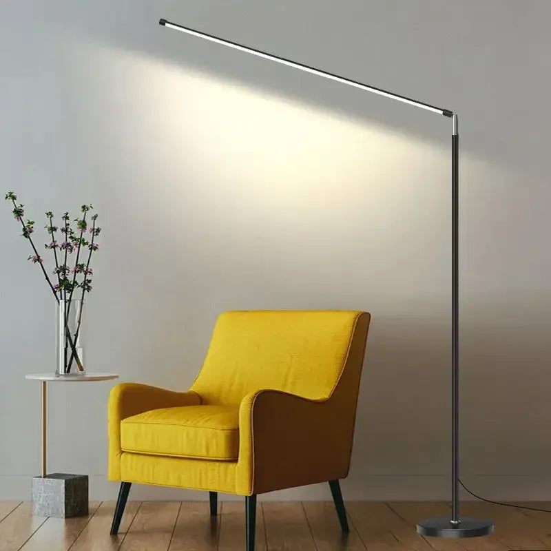 LampeHub 2025 Minimalism LED Floor Lamp Super Bright Reading Lamp Living Room Bedroom Bedside Vertical Lamp Floor Piano Lighting Fixture