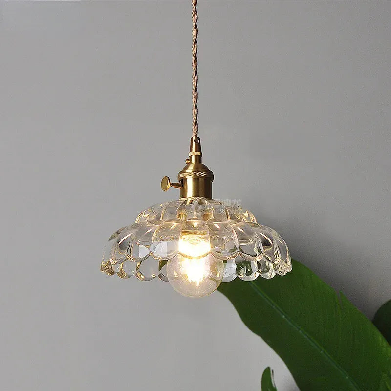 LampeHub 20cm / Warm White Modern Glass Pendant Light Fixture Luminaire Kitchen Dining Room Restaurant Decoration Hanging Lamp Lighting Bedroom Restaurant