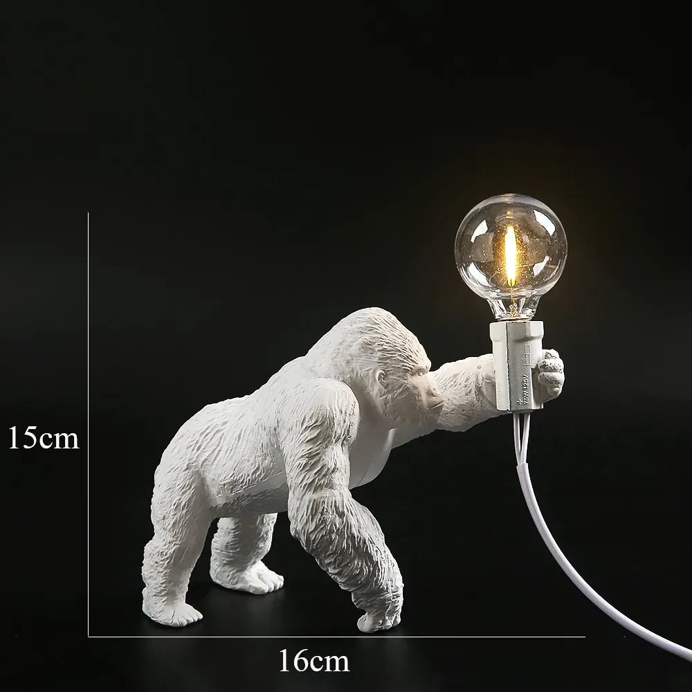 LampeHub 4 Pattes Blanc Lampe de chevet Gorille