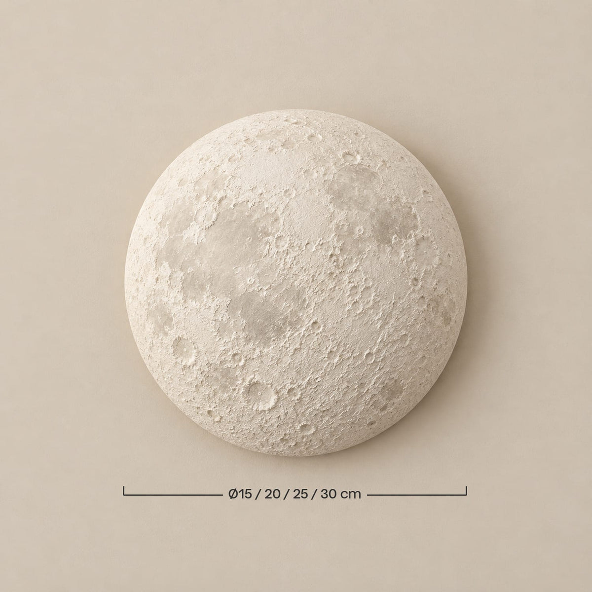 Dimensions – Applique Bauhaus Demi-Lune – Lumière Murale Lunaire LED