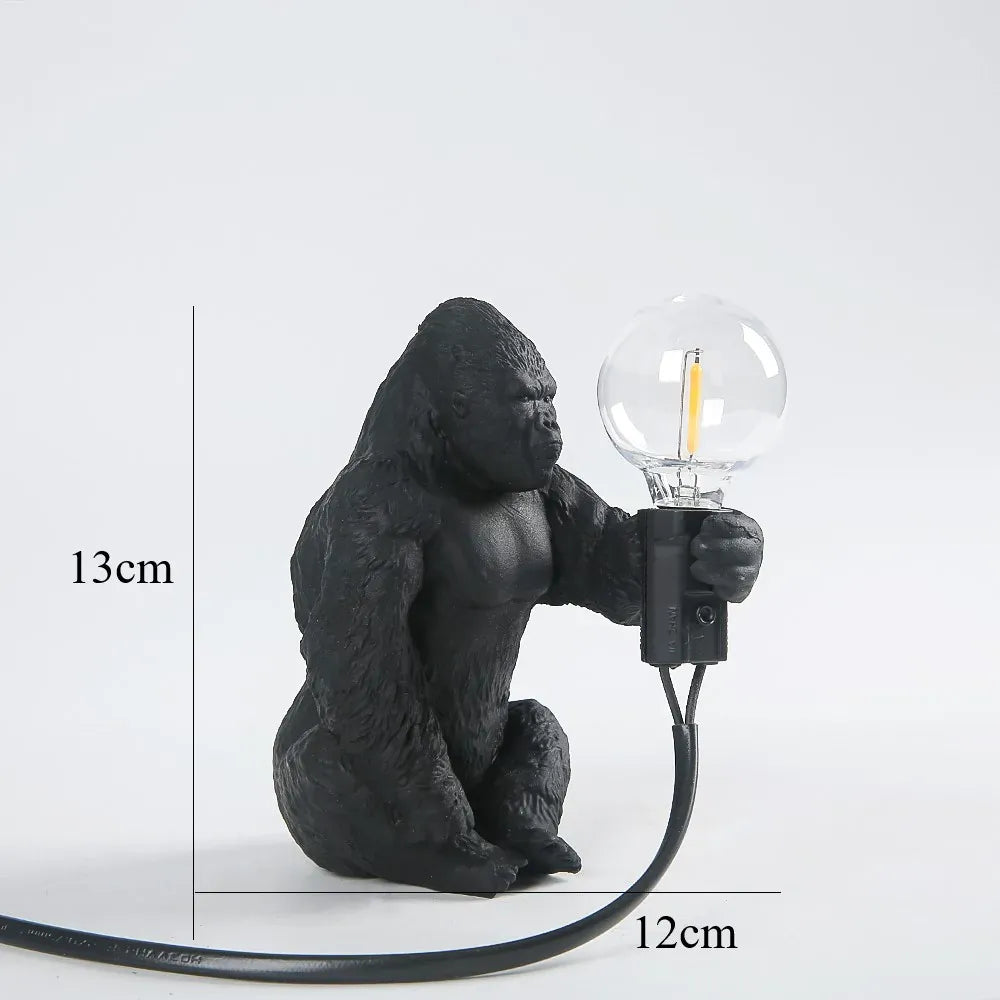 LampeHub Assis Noir Lampe de chevet Gorille