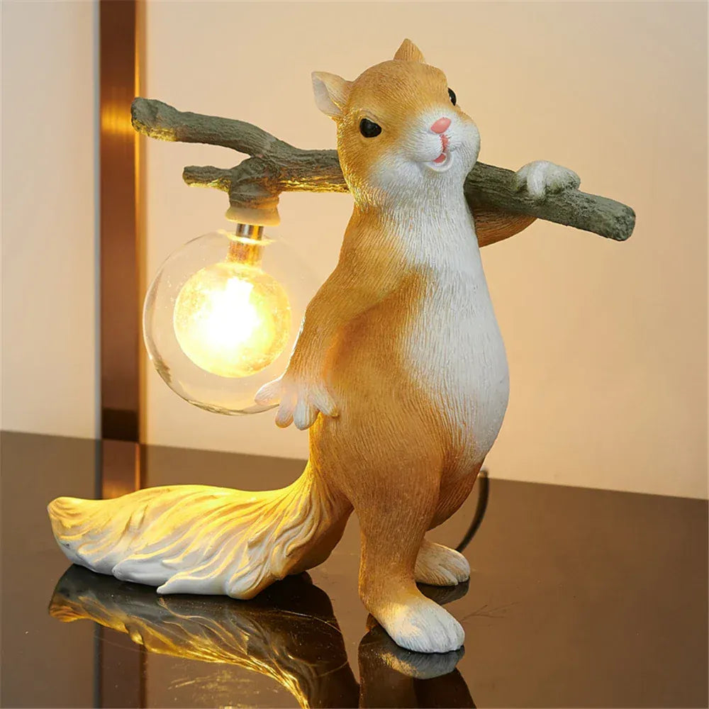 LampeHub B Lampe de chevet Enfant Ecureuil