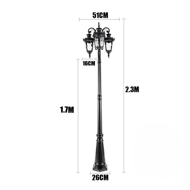 Dimensions – Lampadaire Extérieur sans fil
