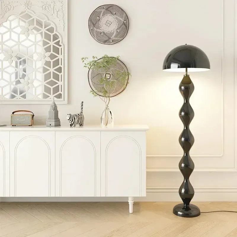LampeHub Black / EU plug / Neutral Light 4000K Nordic Led Floor Lamps Mushroom Round Minimalist Design Home Decor for Living Bedroom Room Corridor Simple Iron Art Luminaire