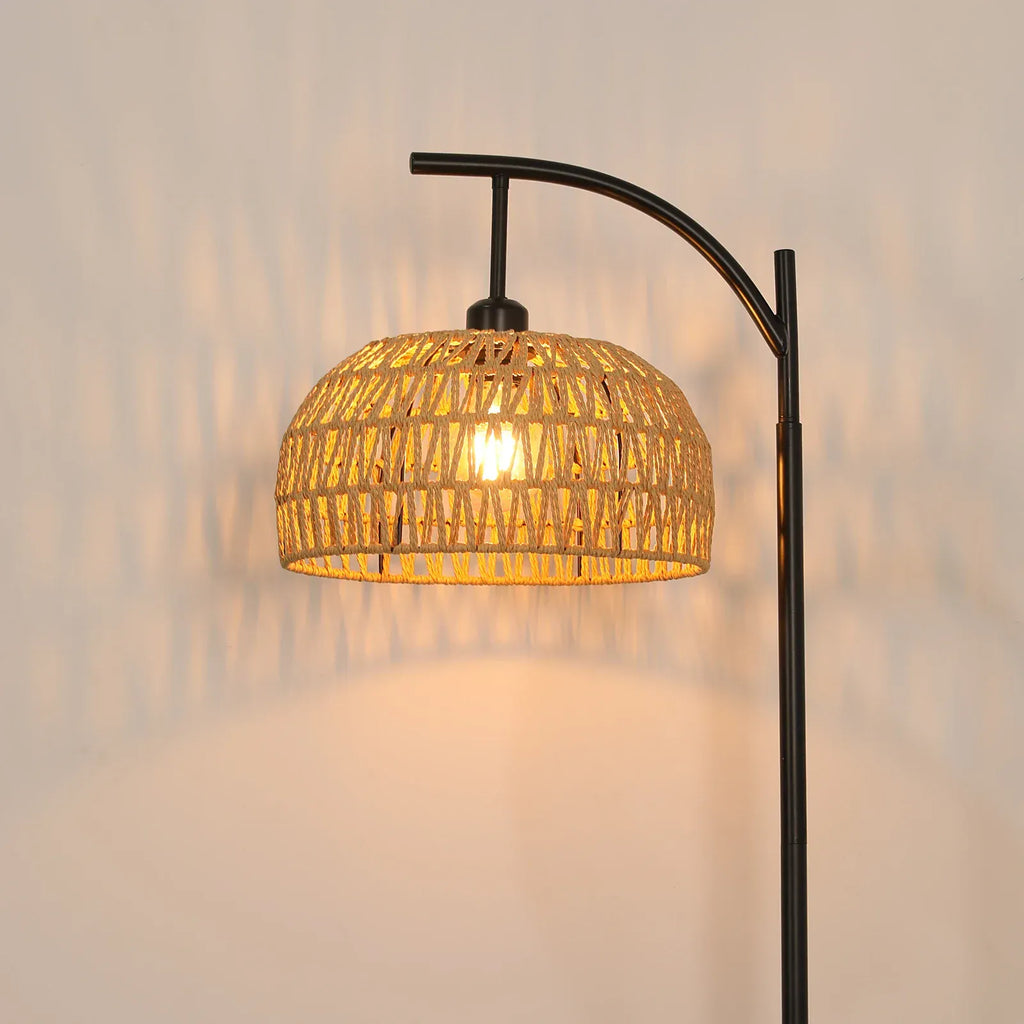LampeHub black / GERMANY Lampadaire Rotin Salon