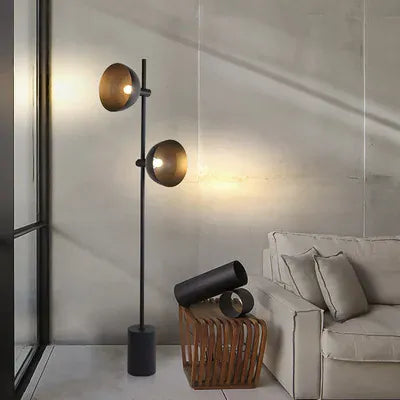 LampeHub Black Postmodern designer model room, living room, study, sofa, vertical floor lamp, Nordic bedroom headboard decorative lamp