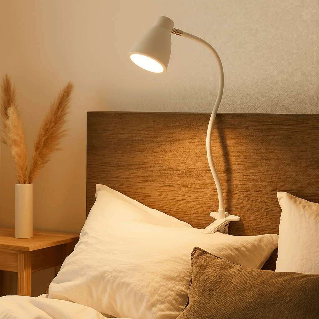 LampeHub Blanche Lampe de chevet Lecture Blanche