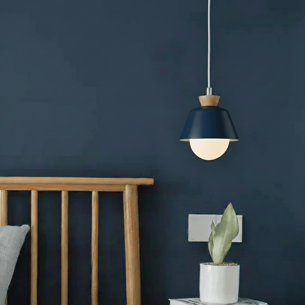 LampeHub Bleu foncé Suspension luminaire chambre boule
