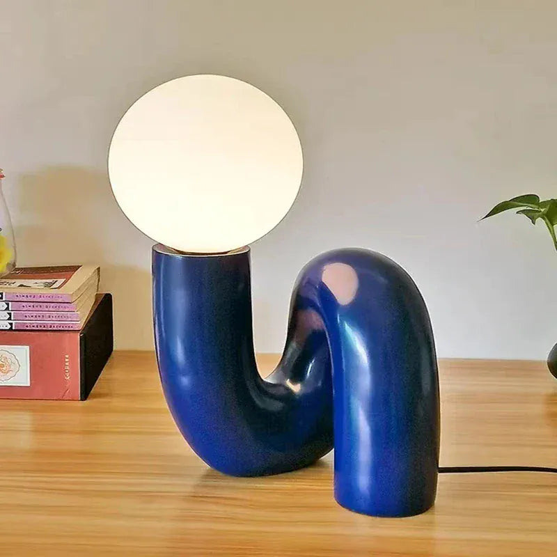 LampeHub Bleu océan Lampe à poser en Metal Design