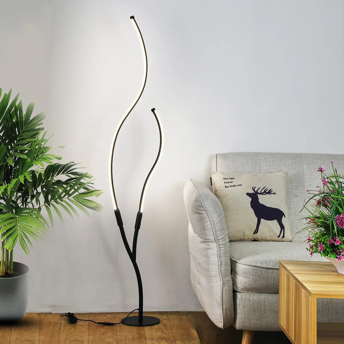 LampeHub Creative Tree Branches Floor Lamps Remote LED Corner Floor Lamp Standing Light Home Decoration Lamps for Living Room Bedroom