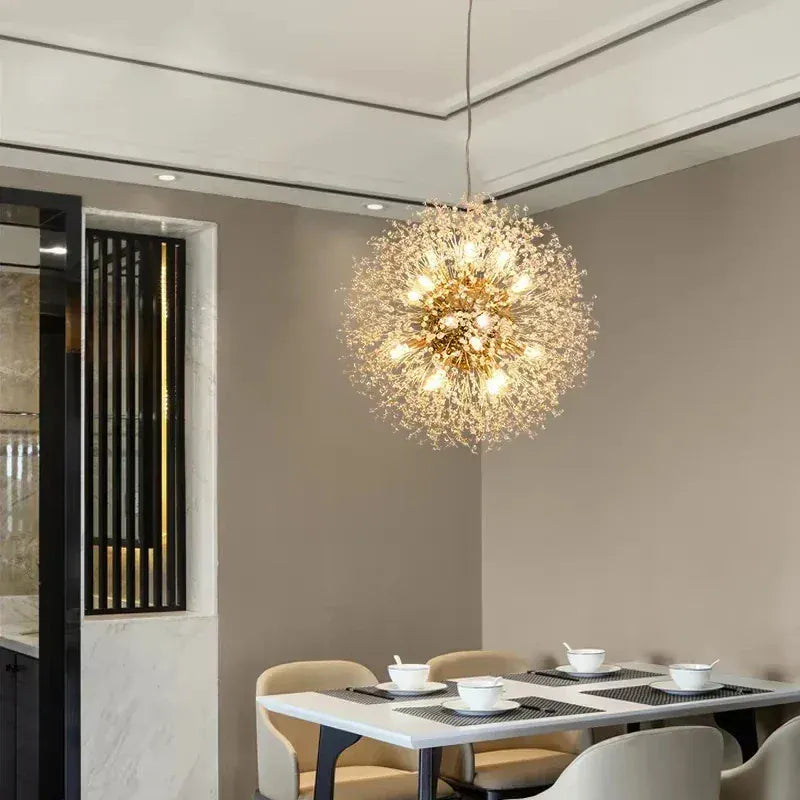 LampeHub Crystal Luxury Floor Lamp Dining Room Pendant Lamp Modern And Simple Led Living Room Study Room, Bedroom Bedside Decorative Lamp