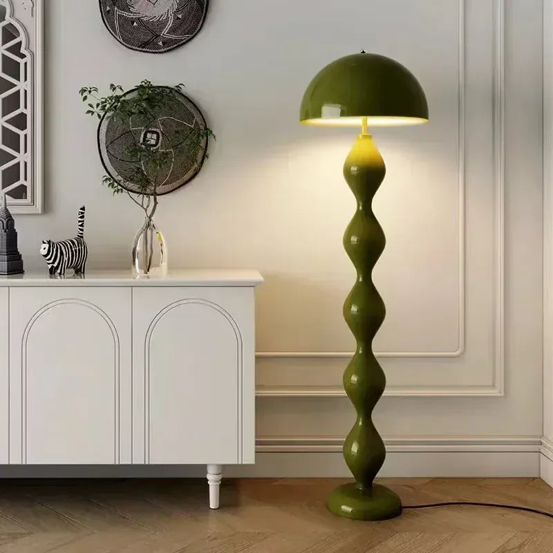 LampeHub Dark Green / AU plug / 3 colors light Nordic Led Floor Lamps Mushroom Round Minimalist Design Home Decor for Living Bedroom Room Corridor Simple Iron Art Luminaire