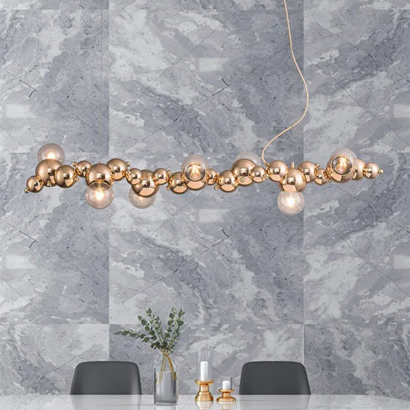 LampeHub Designer LED Caterpillar Chandelier for Living Room Restaurant Hotel Decor Hanging Light Long Pendant Lamp Interior  Lighting