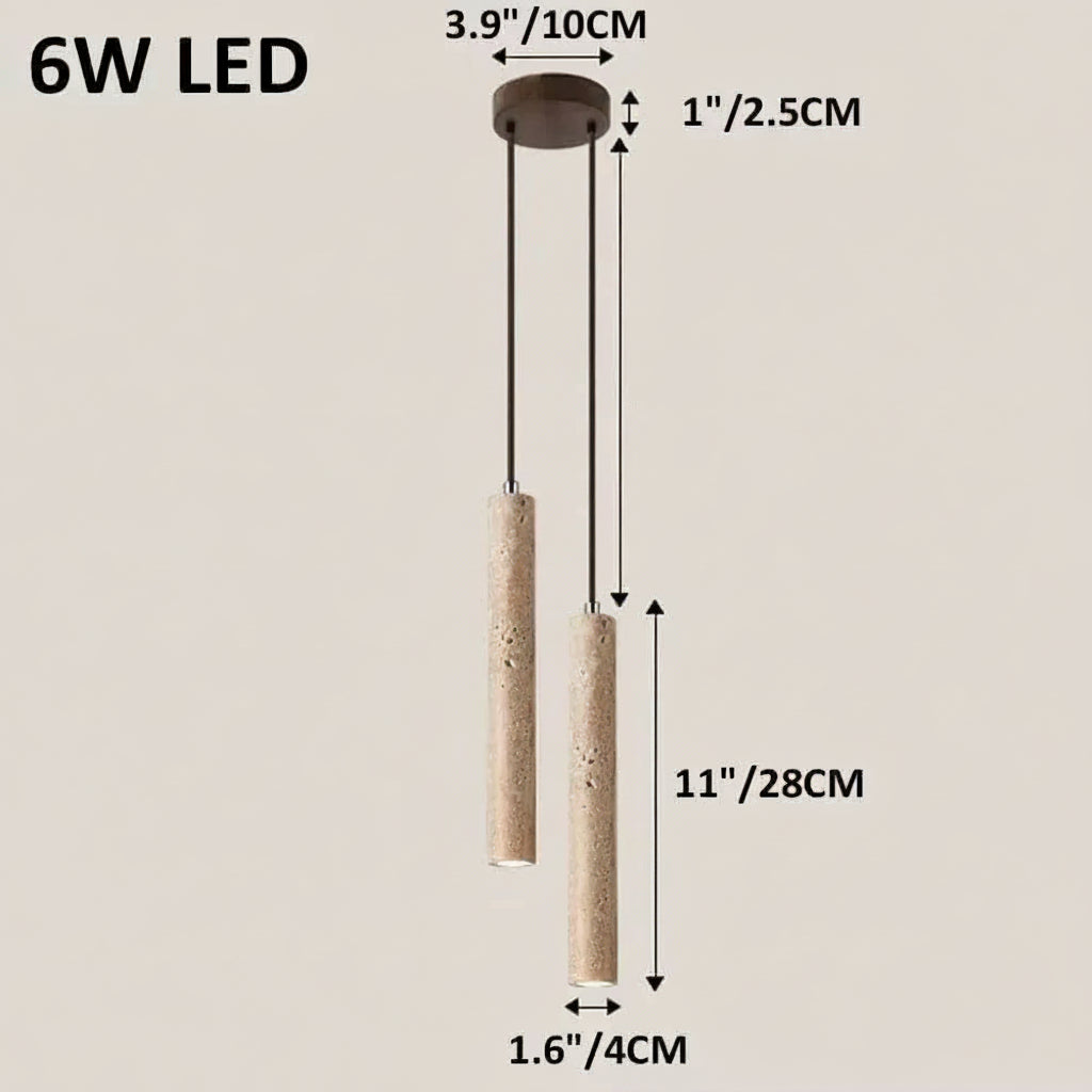 LampeHub Double Lampe de chevet Suspendu Bois