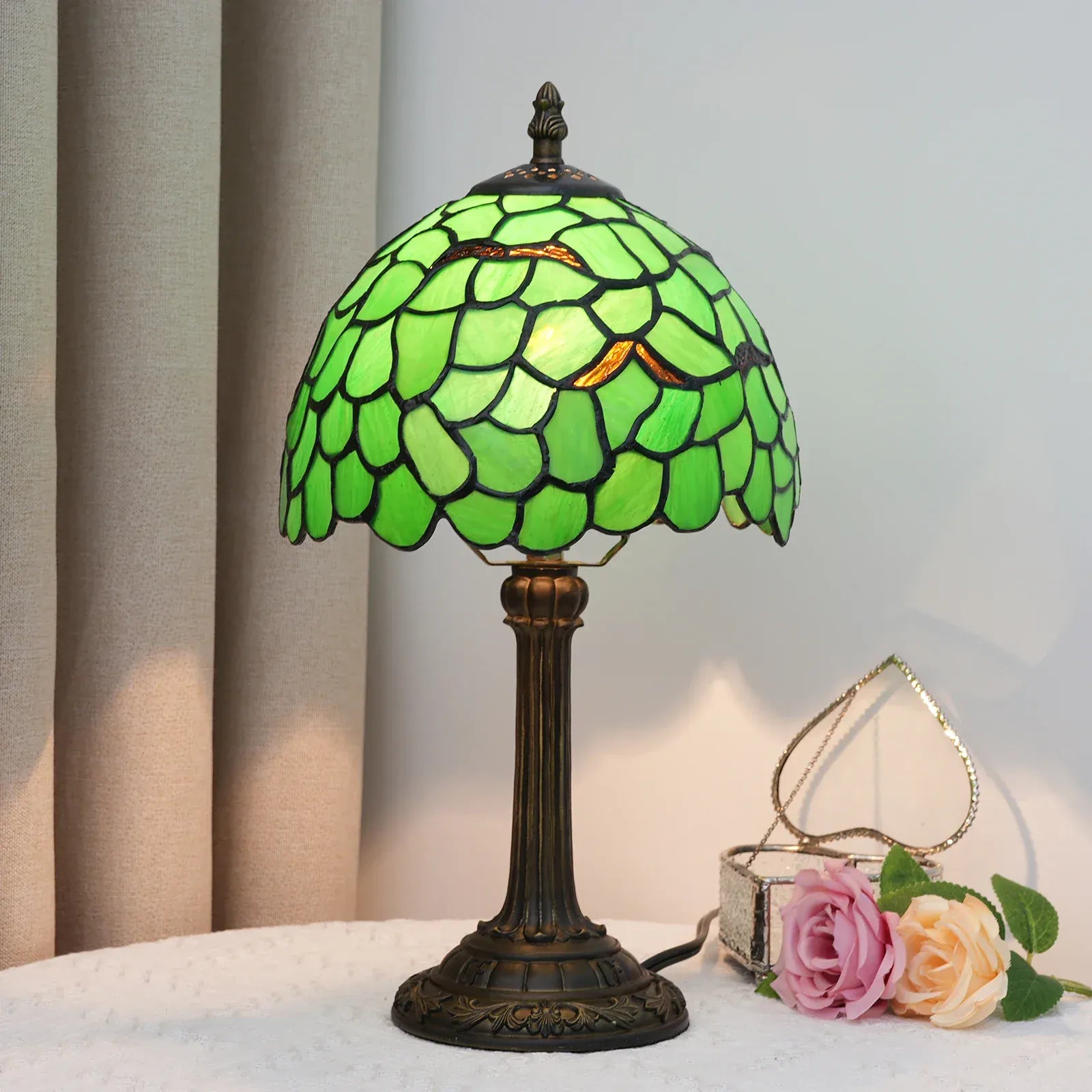LampeHub Feuille Lampe de chevet Abat Jour à Motif