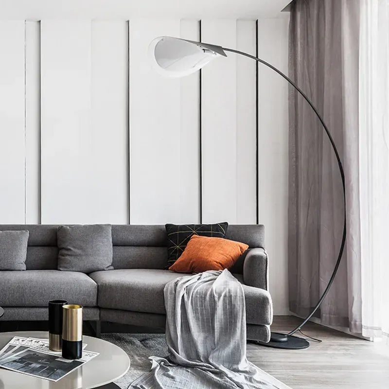 LampeHub Fishing Floor Lamp Living Room Bedroom Restaurant Nordic Art Sofa Side Coffee Table Creative Simple Modern Corner Light