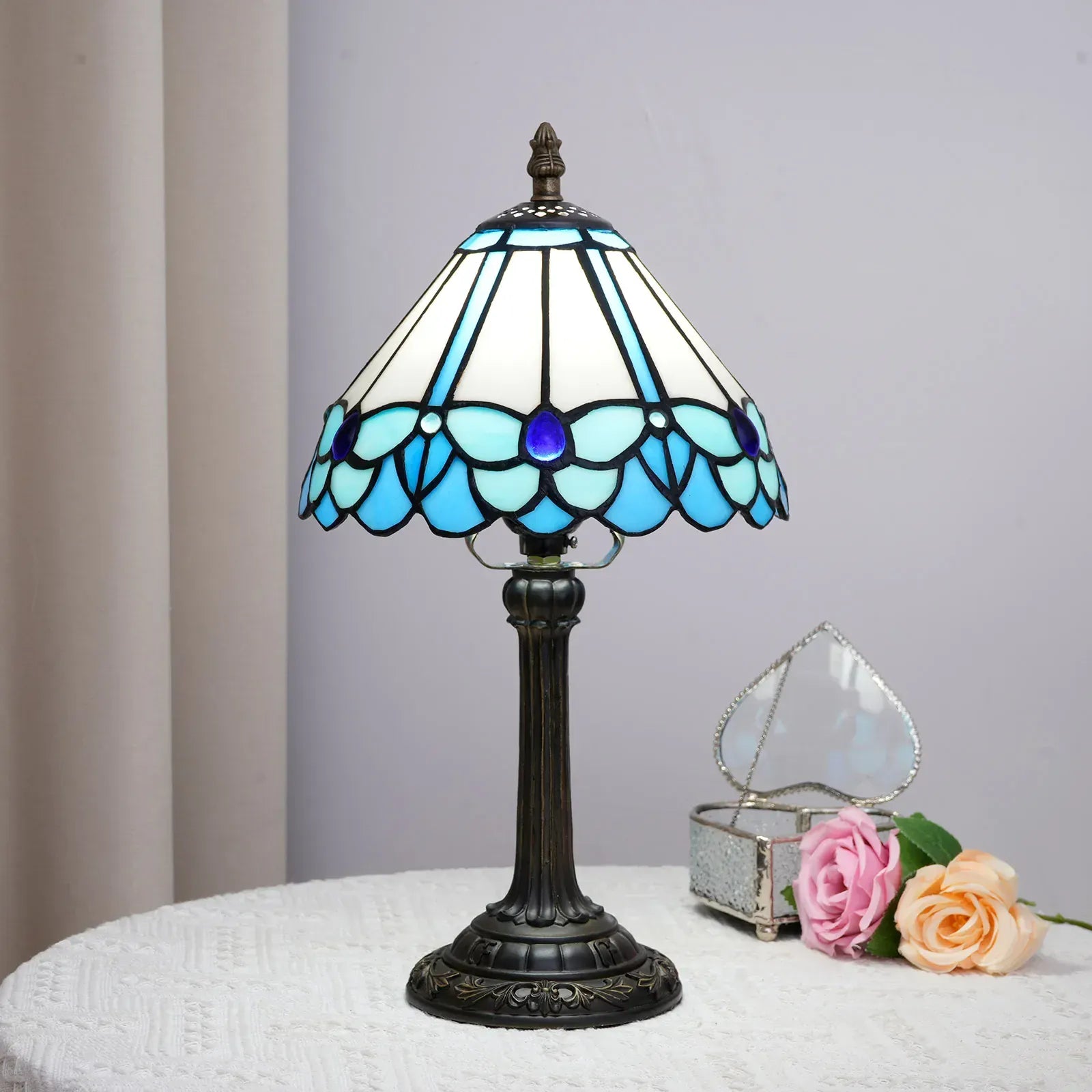 LampeHub Fleur papillon Lampe de chevet Abat Jour à Motif