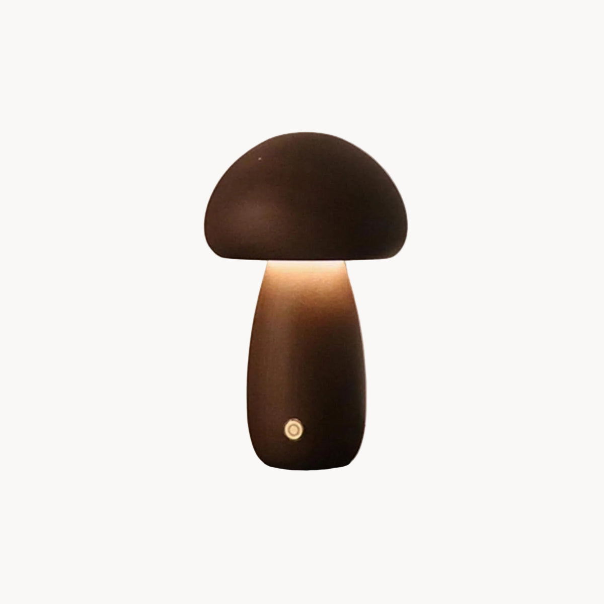 LampeHub Grand Noyer Lampe de chevet Champignon Noyer