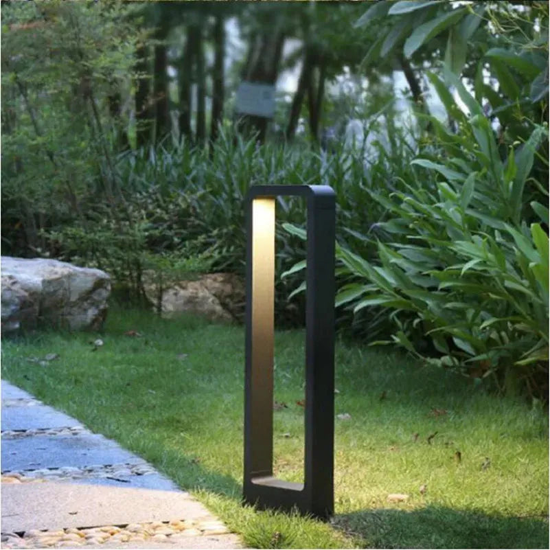 LampeHub Grey Body / Natural White / 80cm DC12V IP68 Waterproof 15W LED Garden Lawn Lamp Modern Aluminum Pillar Light Outdoor Courtyard villa landscape lawn bollards light