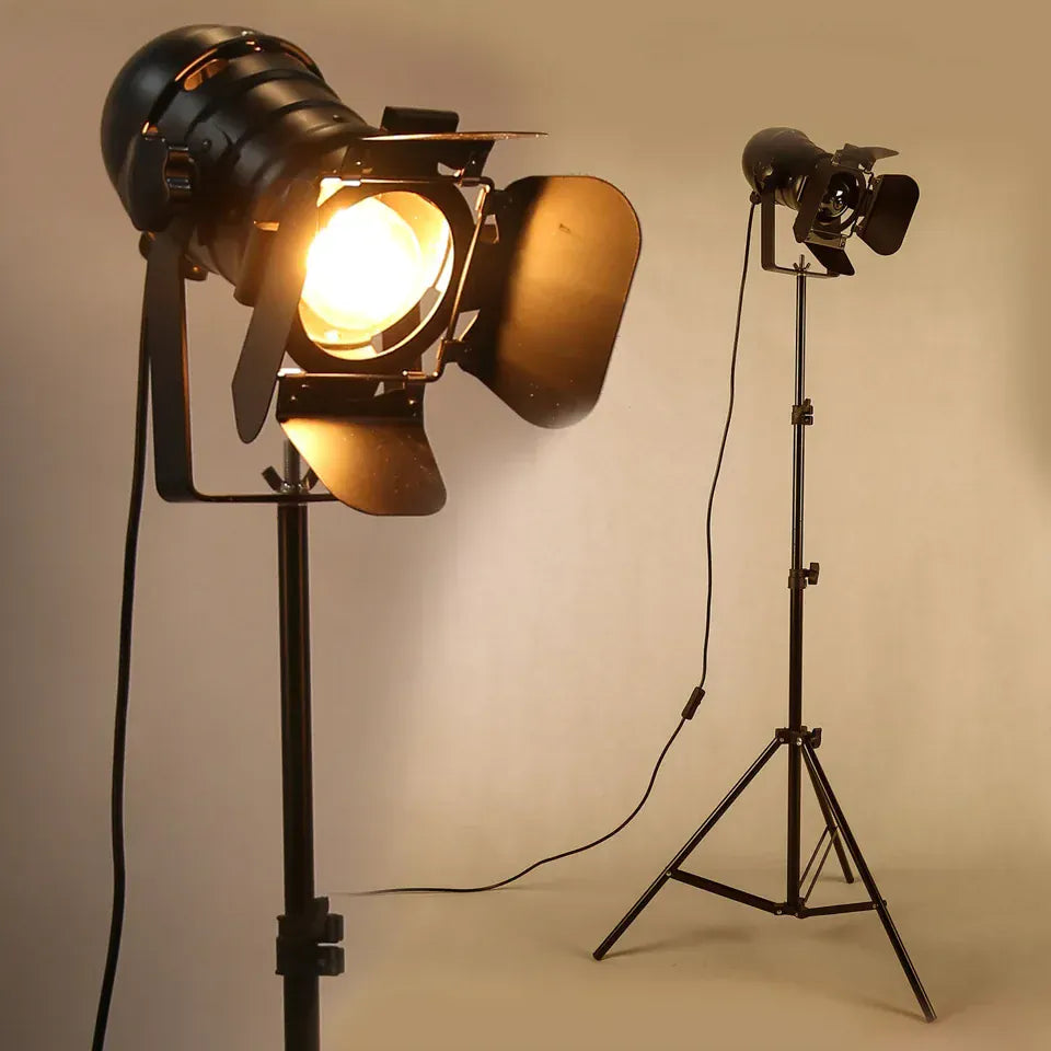 LampeHub Industrial Bar Creative Studio Retro Tripod Black Floor Lamp Lights Room Light Stand Ceiling lighting