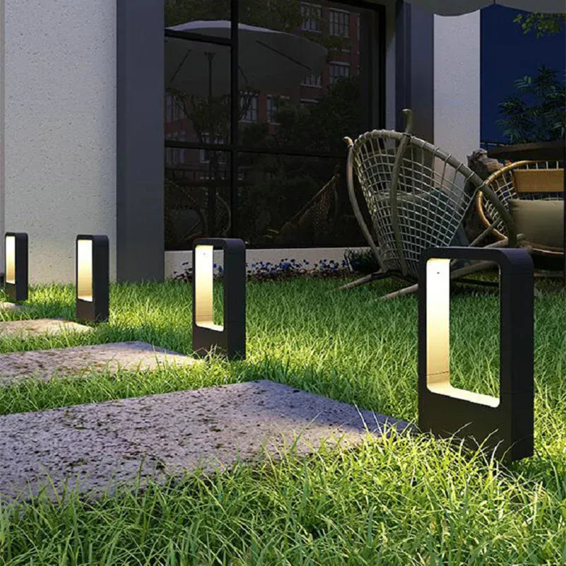 LampeHub IP68 Waterproof 15W LED Garden Lawn Lamp Modern Aluminum Pillar Light Outdoor Courtyard villa landscape lawn bollards light