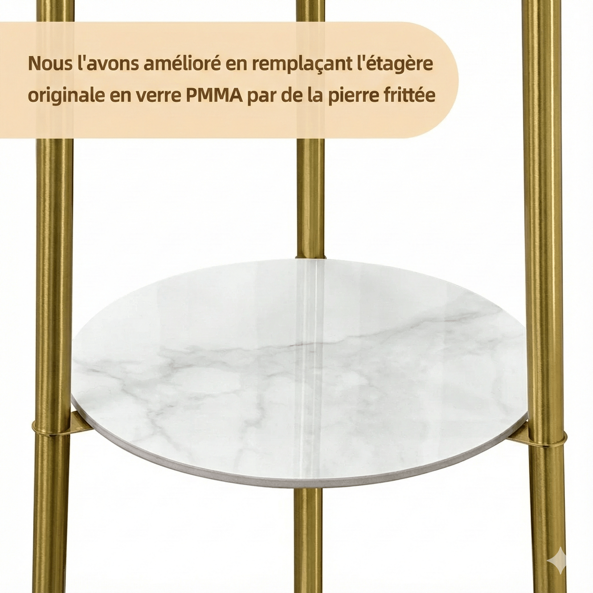 LampeHub Jaune Lampadaire Salon Moderne avec étagère