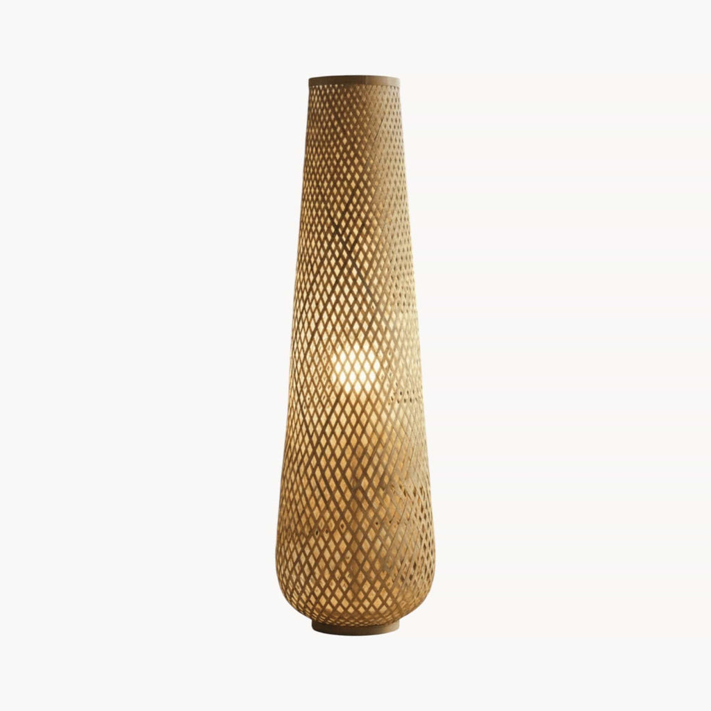 LampeHub Lampadaire Bambou Bois