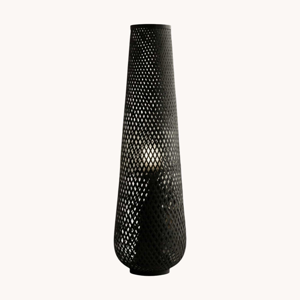 LampeHub Lampadaire Bambou Noir