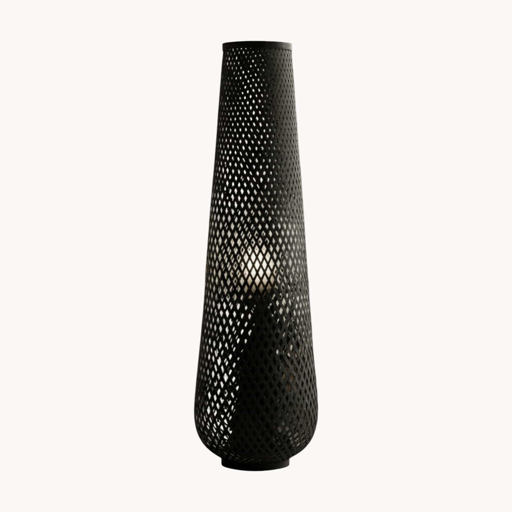 LampeHub Lampadaire Bambou Noir