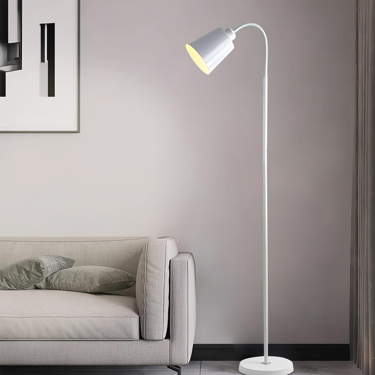 LampeHub Lampadaire Blanc Sans fil