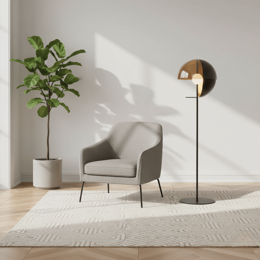 LampeHub Lampadaire Bureau Noir