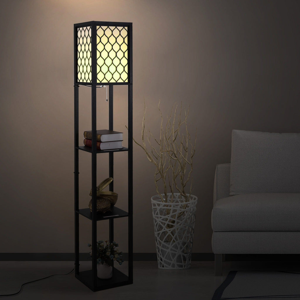 LampeHub Lampadaire Chambre Bois
