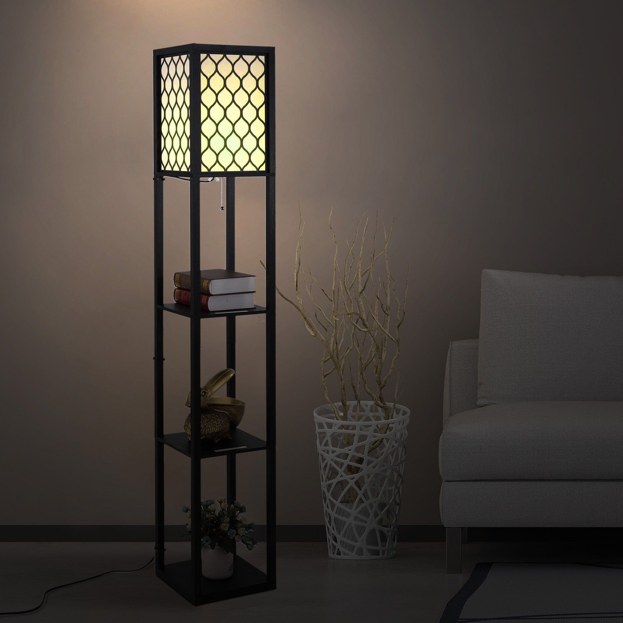 LampeHub Lampadaire Chambre Bois