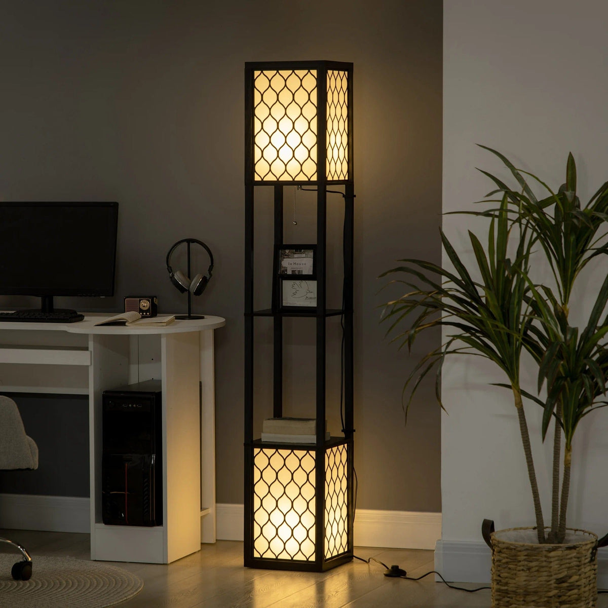 LampeHub Lampadaire Chambre Bois
