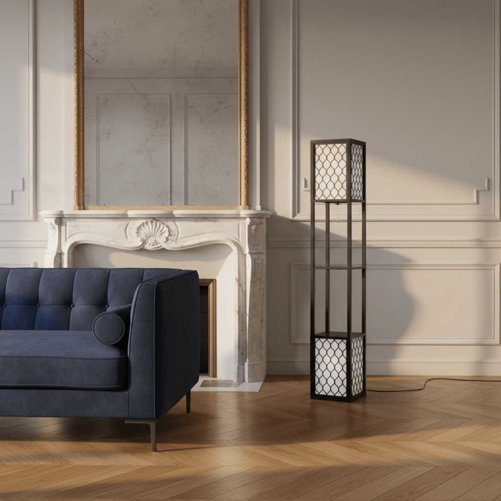 LampeHub Lampadaire Chambre Bois