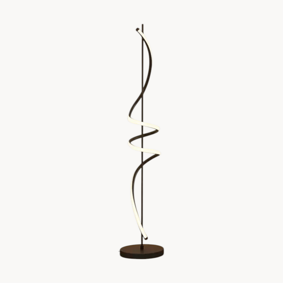 Lampadaire Chambre Noir en spirale