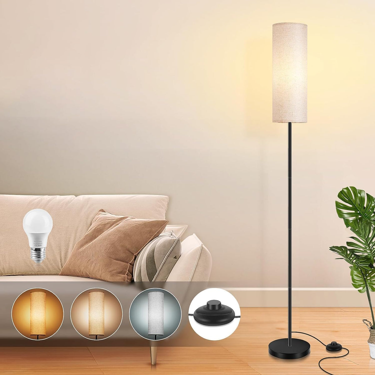 LampeHub Lampadaire Design Abat jour