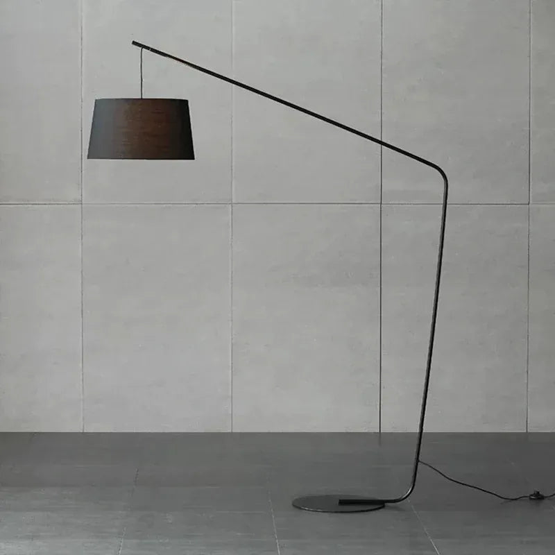 LampeHub Lampadaire Design Noir avec Abat-jour