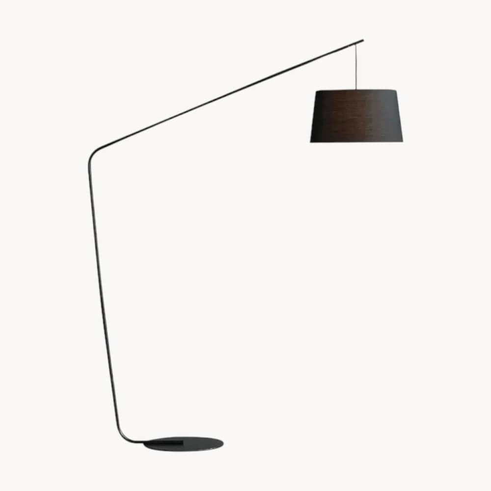LampeHub Lampadaire Design Noir avec Abat-jour