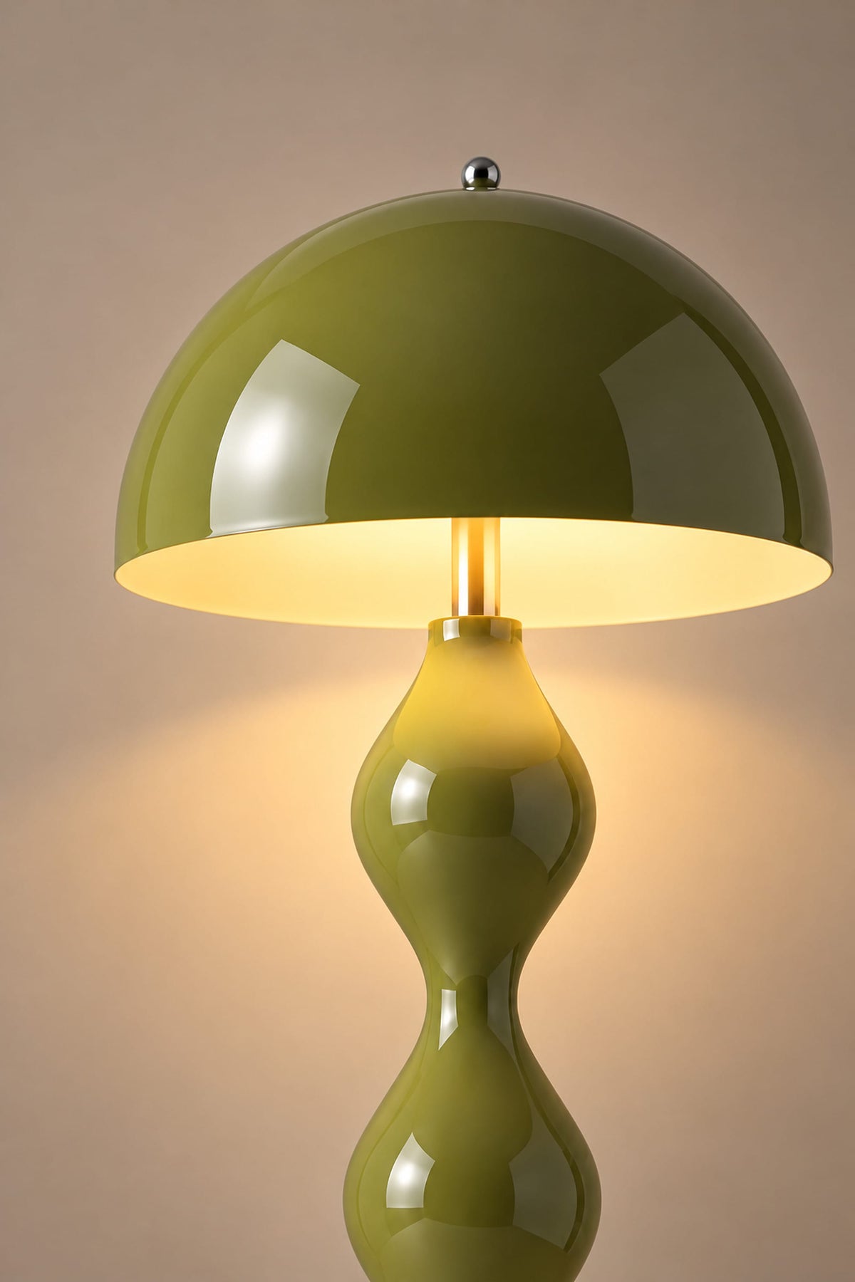 LampeHub Lampadaire Lampadaire Bauhaus Champignon – Pied Ondulé Coloré