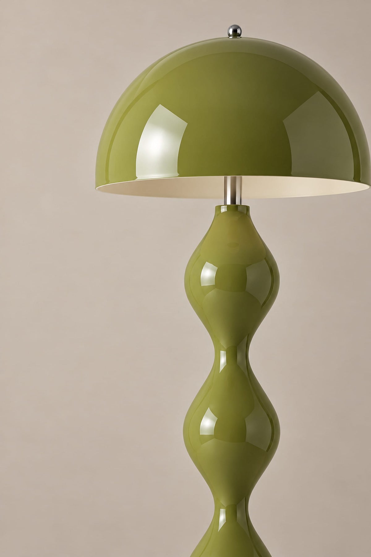 LampeHub Lampadaire Lampadaire Bauhaus Champignon – Pied Ondulé Coloré