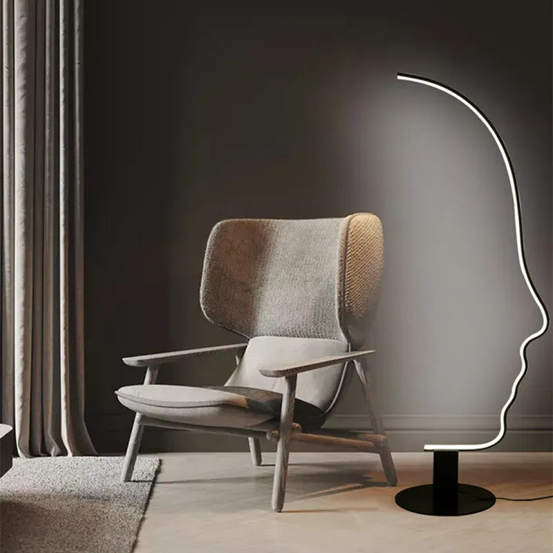 LampeHub Lampadaire LED Chambre forme tête