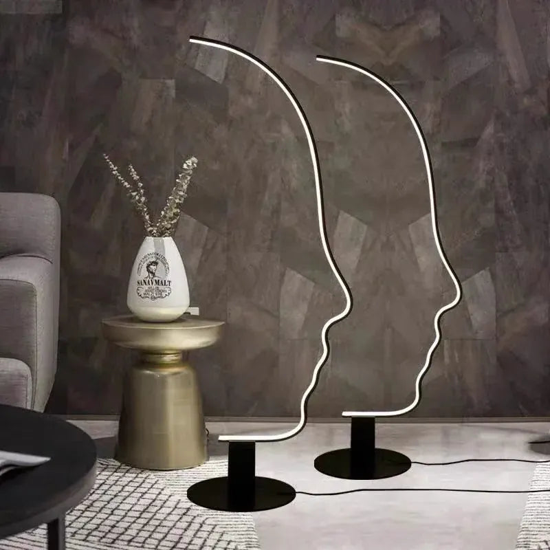 LampeHub Lampadaire LED Chambre forme tête