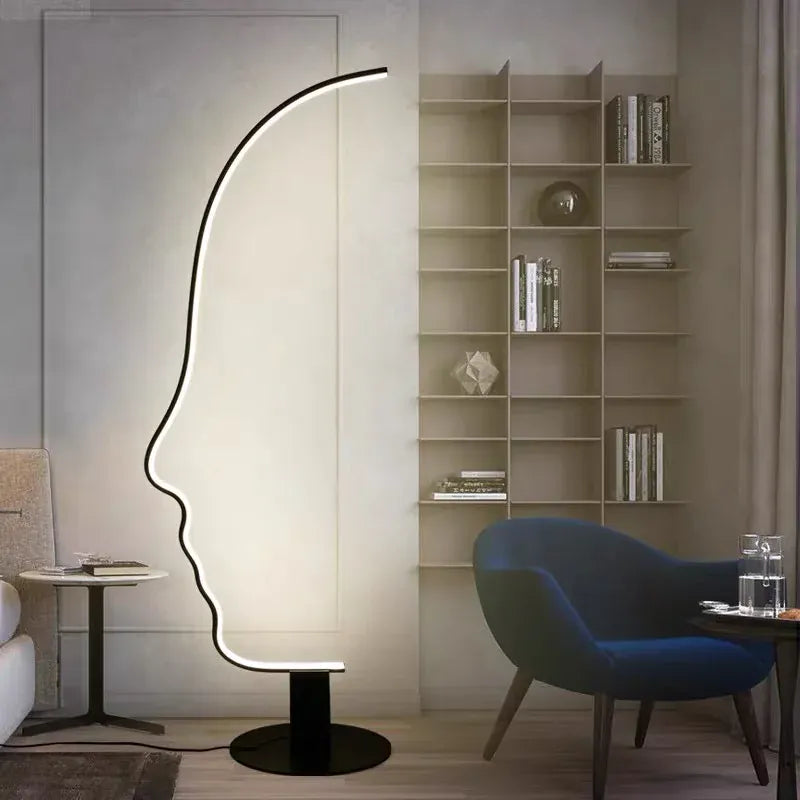 LampeHub Lampadaire LED Chambre forme tête