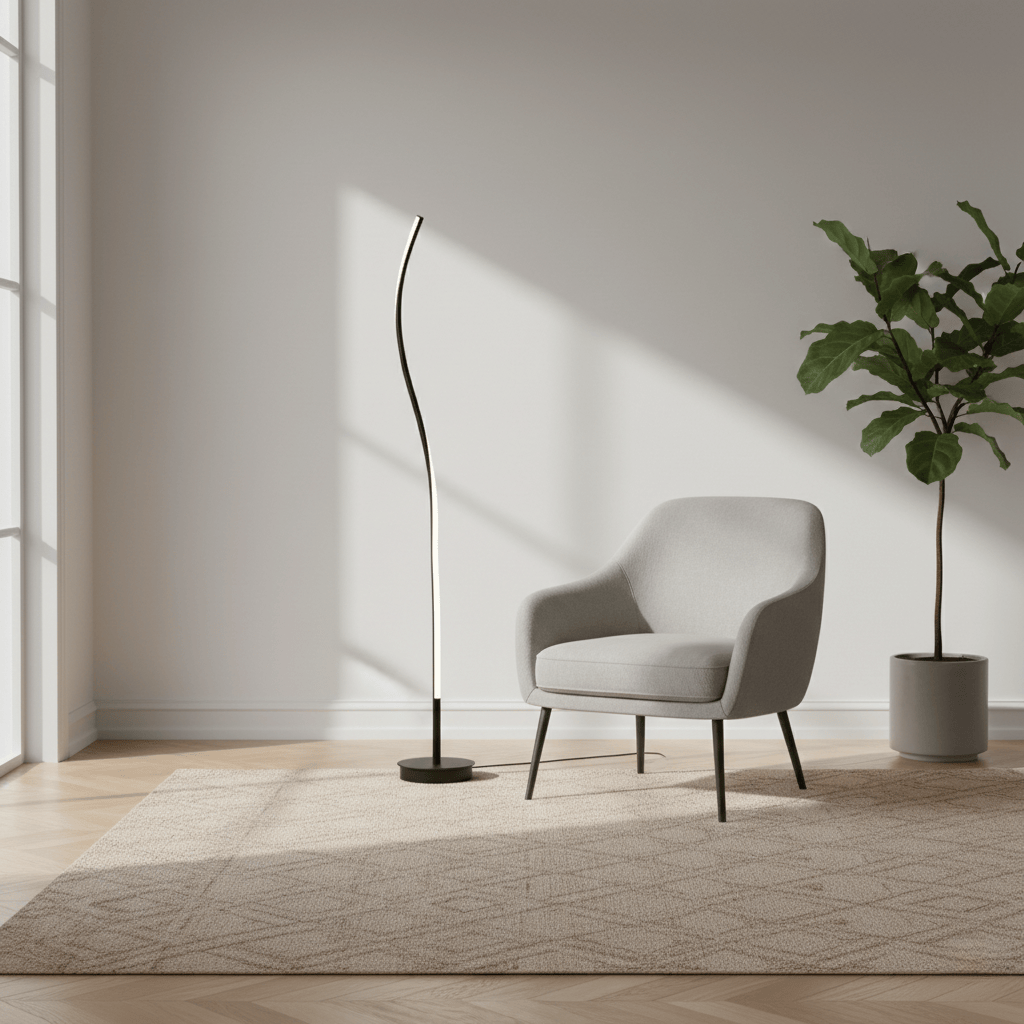 LampeHub Lampadaire LED Noir