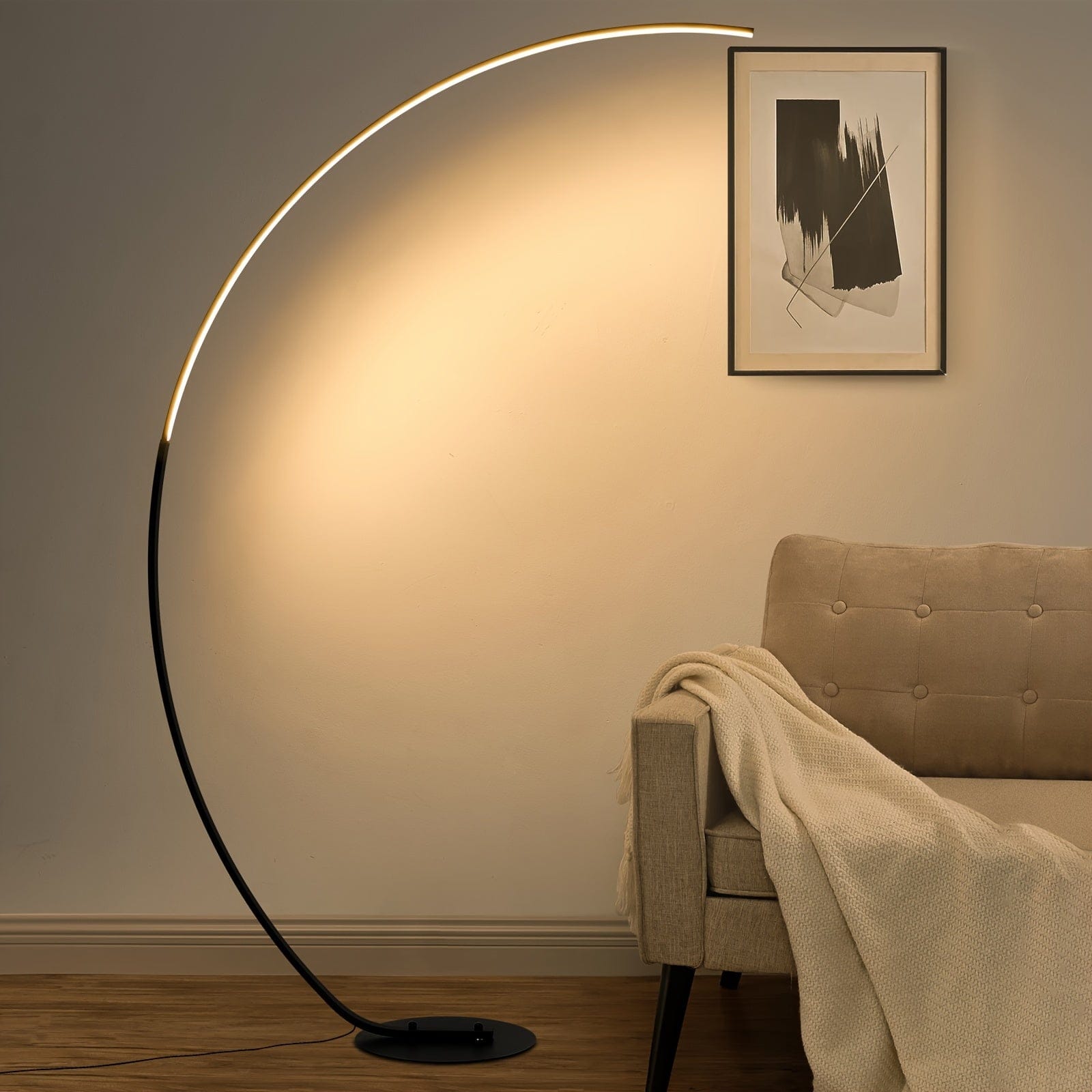 LampeHub Lampadaire Noir Blanc