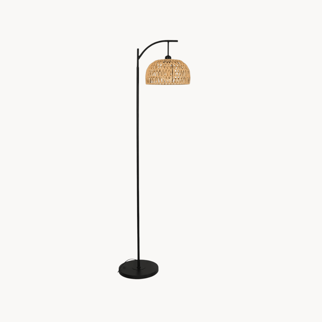LampeHub Lampadaire Rotin Salon